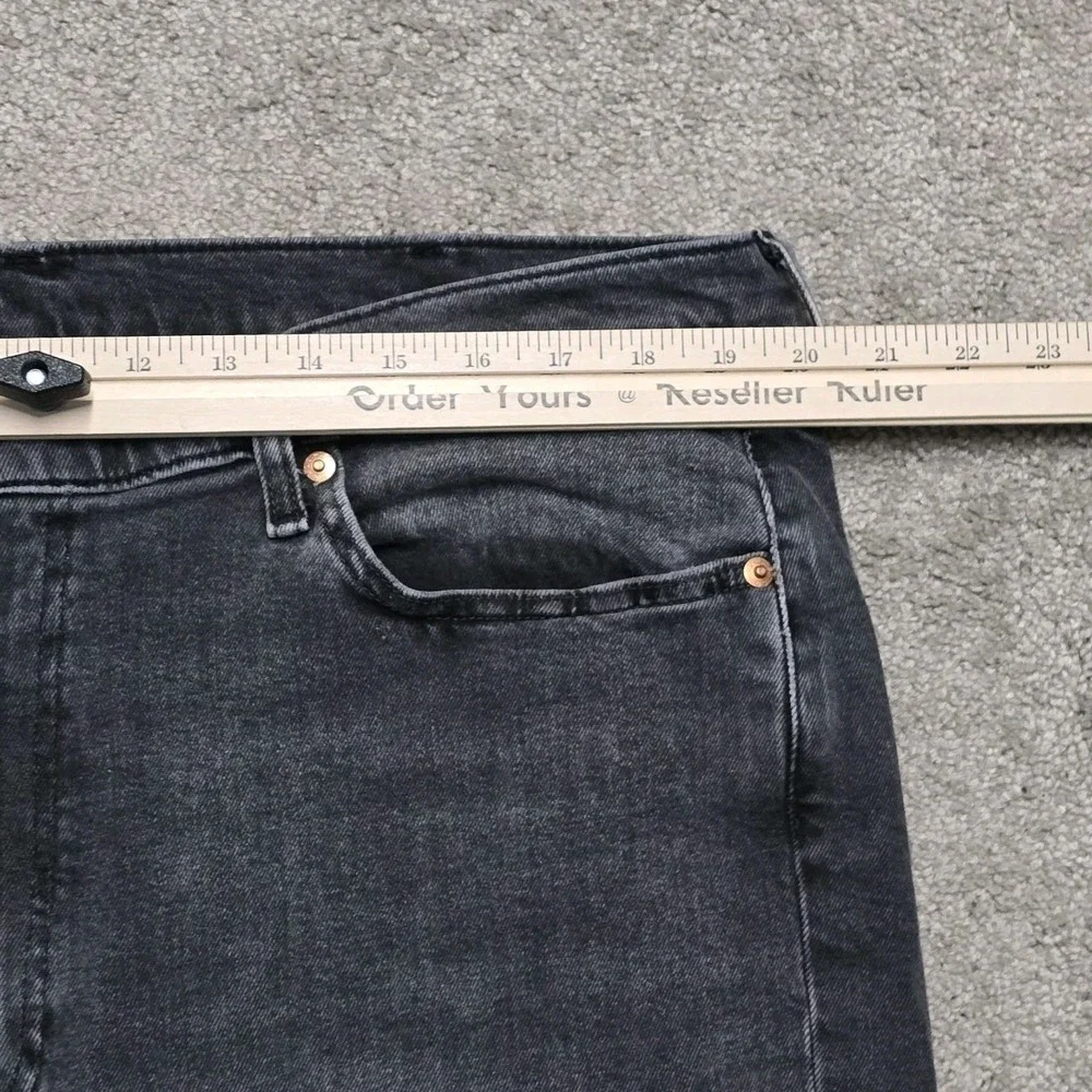 Levi's Men's 514 Straight Flex Jeans 40x30 Graphite Leather Patch Y2K EUC
